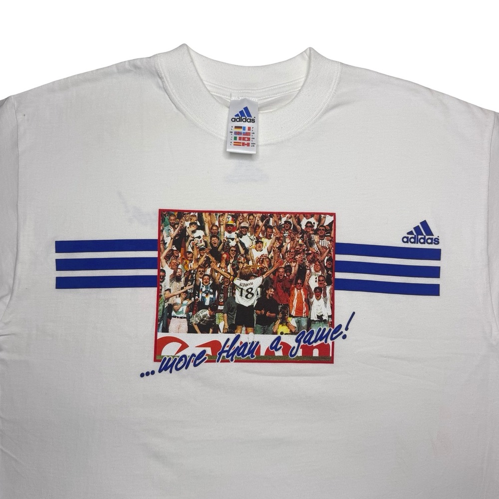 Vintage 90s Jurgen Klinsmann Germany German World Cup soccer Adidas shirt LARGE